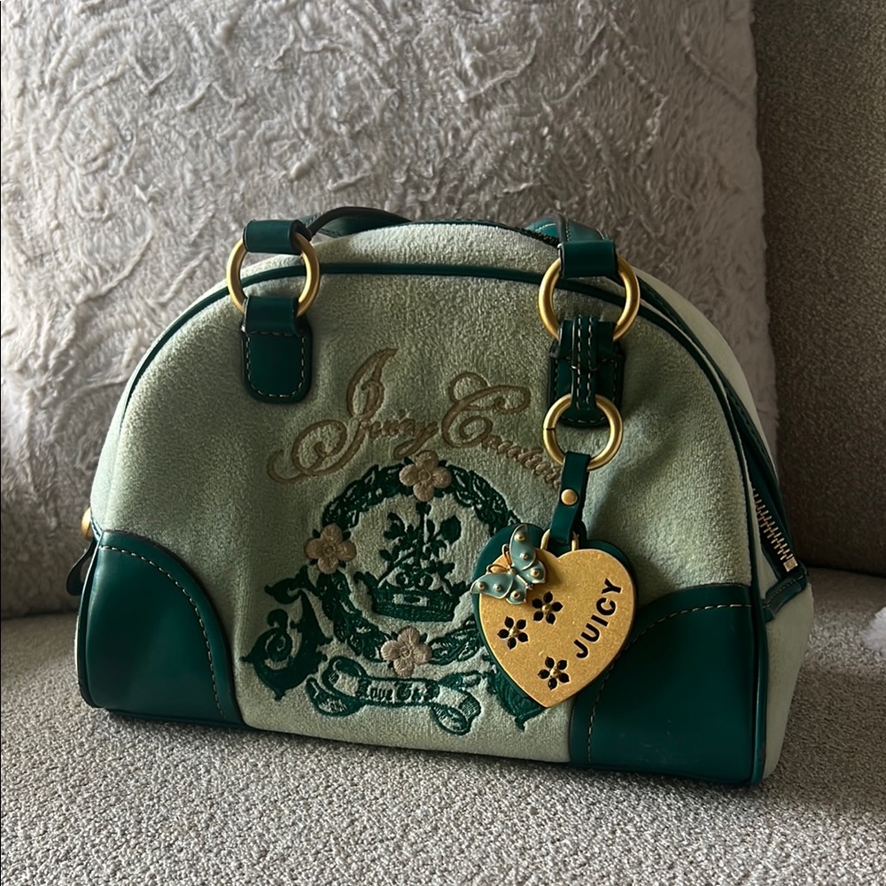 Juicy Couture Green Mini Bag with Floral Design
